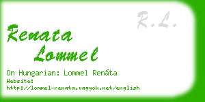 renata lommel business card